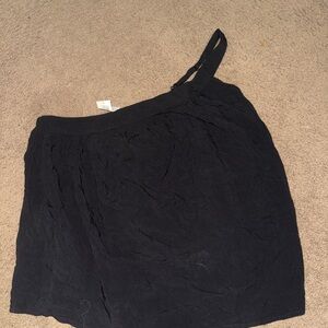 Old Navy Black One-Shoulder Tank Top